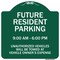 Signmission Future Resident Parking 9:00 6:00 Heavy-Gauge Aluminum Architectural Sign, 18" x 18", GW-1818-9975 A-DES-GW-1818-9975 - alternate 1